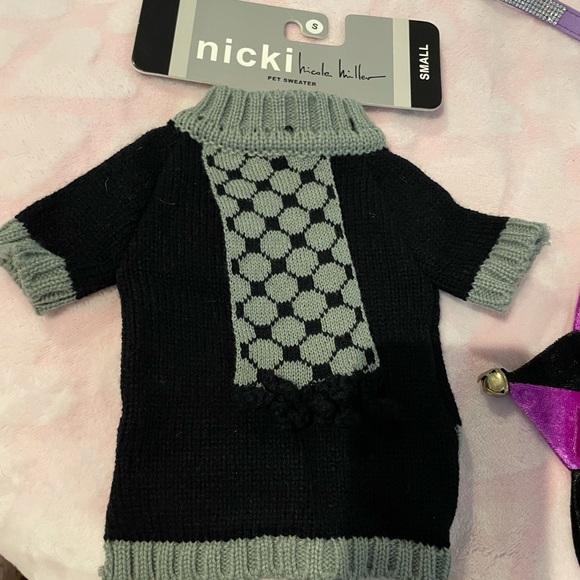 Perfect for Puppy 🐶 small dog Nicole Miller NWTS! Rhinestone Leash collar - Picture 2 of 8